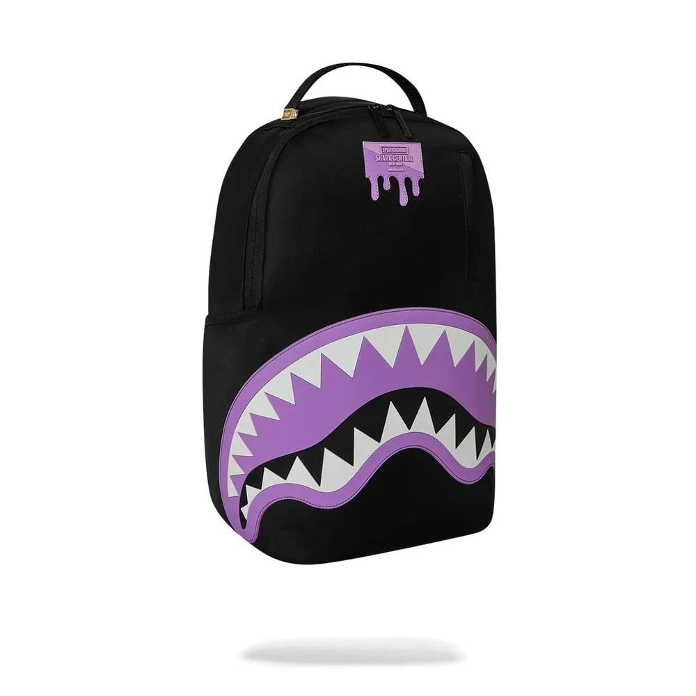 Sprayground Shark Central Passport Backpack Unisex Black Shoulder Strap SPR353